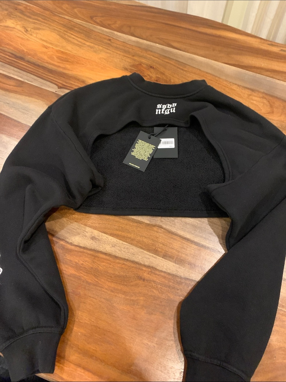 Darc Sport Black Cropped Womens Sweatshirt Shrug